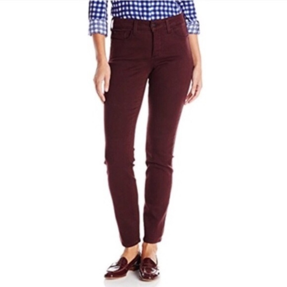 NYDJ maroon jeans/leggings